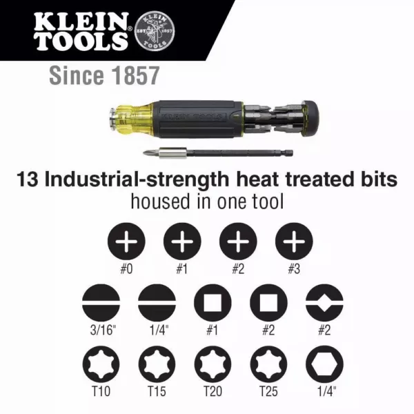 Klein Tools 14-in-1 Multi-Bit Adjustable Length Screwdriver