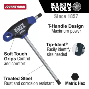 Klein Tools 4 mm Journeyman T-Handle Hex Key 6 in.