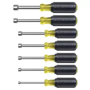 Klein Tools 3 in. Nut Driver Set with Cushion Grip Handles (7-Piece)