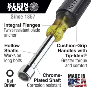 Klein Tools 5/8 in. Nut Driver with 4 in. Hollow Shaft