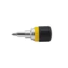 Klein Tools 6-in-1 Ratcheting Stubby Screwdriver- Cushion Grip Handle
