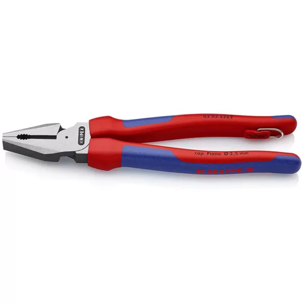KNIPEX 9 in. High Leverage Combination Pliers with Dual-Component Comfort Grips and Tether Attachment