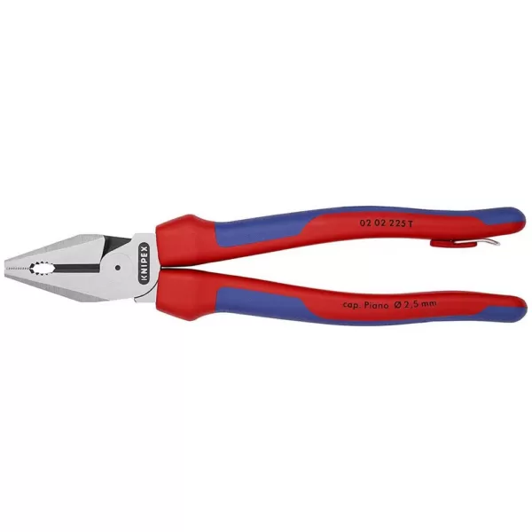 KNIPEX 9 in. High Leverage Combination Pliers with Dual-Component Comfort Grips and Tether Attachment