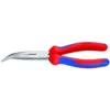 KNIPEX 8 in. Angled Long Nose Pliers with Cutter and Dual-Component Comfort Grips