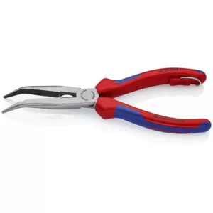 KNIPEX 8 in. Angled Long Nose Pliers with Side Cutter and Dual-Component Comfort GripsTether Attachment