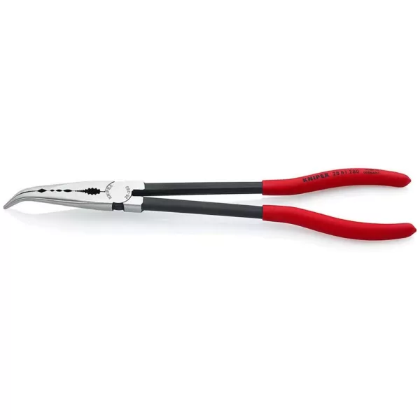 KNIPEX 11 in. Extra Log Reach Angled Long Nose Pliers