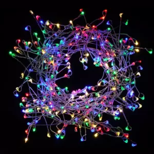 LUMABASE 300-Lights LED Multi-Color Electric Firecracker Fairy String Lights