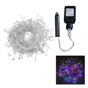 LUMABASE 300-Lights LED Multi-Color Electric Firecracker Fairy String Lights