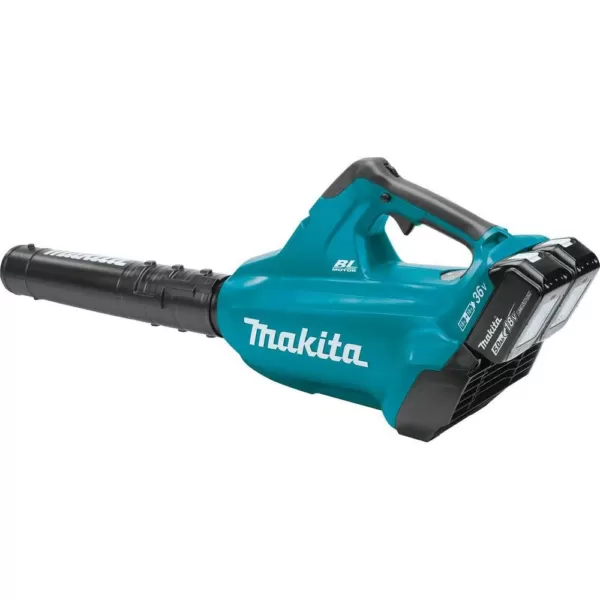 Makita 120 MPH 473 CFM 18-Volt X2 (36-Volt) LXT Lithium-Ion Brushless Cordless Blower Kit with 2 Batteries 5.0Ah and Charger