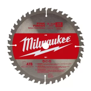 Milwaukee 7-1/4 in. 40-Tooth Miter Saw Blade