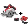 Milwaukee M18 18-Volt Lithium-Ion Cordless 6-1/2 in. Circular Saw W/ M18 Starter Kit (1) 5.0Ah Battery & Charger