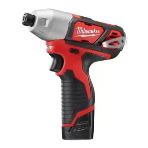 Milwaukee M12 12-Volt Lithium-Ion Cordless 3/8 in. Ratchet and 1/4 in. Impact Driver Combo Kit with (1) 2.0Ah Battery and Charger