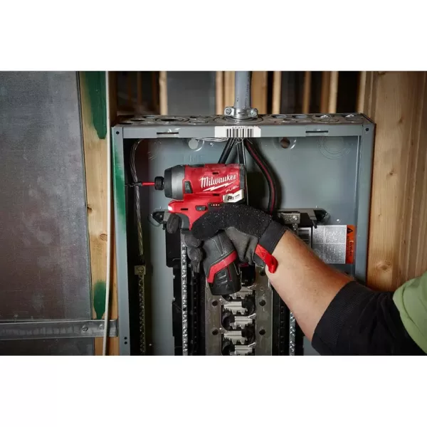Milwaukee M12 FUEL 12-Volt Lithium-Ion Brushless Cordless 3/8 in. Ratchet & 1/4 in. Impact Combo with (1) 2.0Ah Battery & Charger