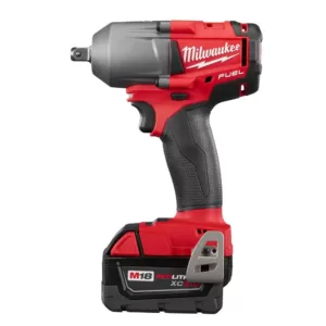 Milwaukee M18 FUEL 18-Volt Lithium-Ion Brushless Cordless Mid Torque 1/2 in. Impact Wrench W/ Pin Detent Kit W/(2) 5.0Ah Batteries