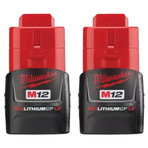 Milwaukee M12 12-Volt Lithium-Ion Compact Battery Pack 1.5Ah (2-Pack)