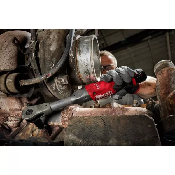 Milwaukee M12 FUEL 12-Volt Lithium-Ion Brushless Cordless 3/8 in. Ratchet and Extended Reach Ratchet Combo Kit (Tool-Only)