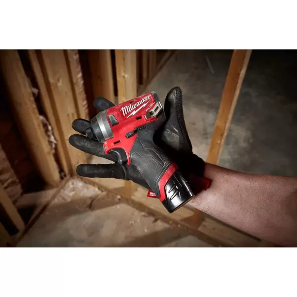 Milwaukee M12 FUEL 12-Volt Li-Ion Brushless Cordless Hammer Drill and Impact Driver Combo Kit (2-Tool)w/ M12 Multi-Tool