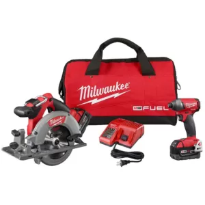 Milwaukee M18 FUEL 6-1/2 in. Circular Saw and M18 FUEL Impact Driver Special Buy Kit