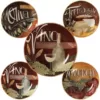 Certified International Bella Vita 12 in. and 8 in. Multi-Colored Pasta Bowl Set (Set of 5)