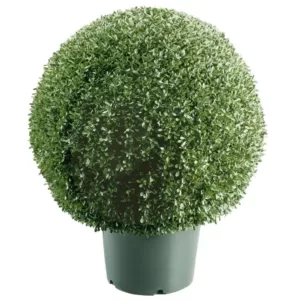 National Tree Company 22 in. Mini Boxwood Ball Shaped Artificial Topiary Tree in 9 in. Round Green Growers Pot