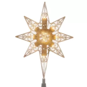 National Tree Company 11 in. Tree Top Star with Battery Operated Warm White LED Lights