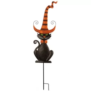 National Tree Company 46 in. Black Halloween Cat Ground Stake