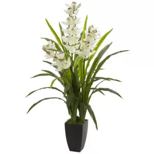 Nearly Natural Indoor 45 in. Cymbidium Orchid Artificial Plant