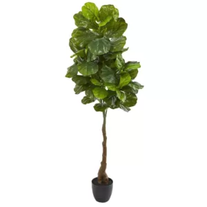 Nearly Natural 64 in. Fiddle Leaf Artificial Tree (Real Touch)