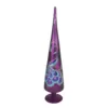Northlight 18.5 in. Regal Peacock Purple with Teal and Blue Glitter and Gem Glass Finial Christmas Tree Topper