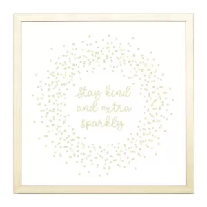 Petal Lane Stay Kind And Extra Sparkly, Gold Frame, Magnetic Memo Board