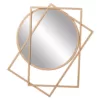 Pinnacle Medium Round Gold Modern Mirror (24 in. H x 21 in. W)