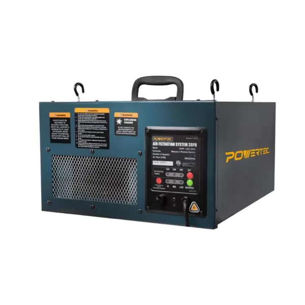 POWERTEC Remote Controlled 3-Speed Air Filtration System (300/350/400 CFM)