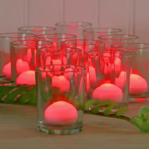 LUMABASE 1.25 in. D x 0.875 in. H x 1.25 in. W Red Floating Blimp Lights (12-Count)