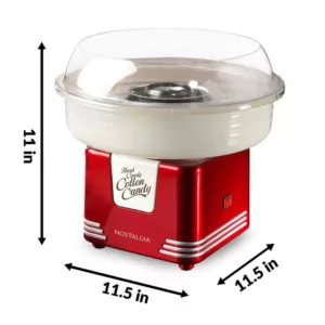 Nostalgia Retro Red Hard and Sugar Free Cotton Candy Maker with Cotton Candy Cones