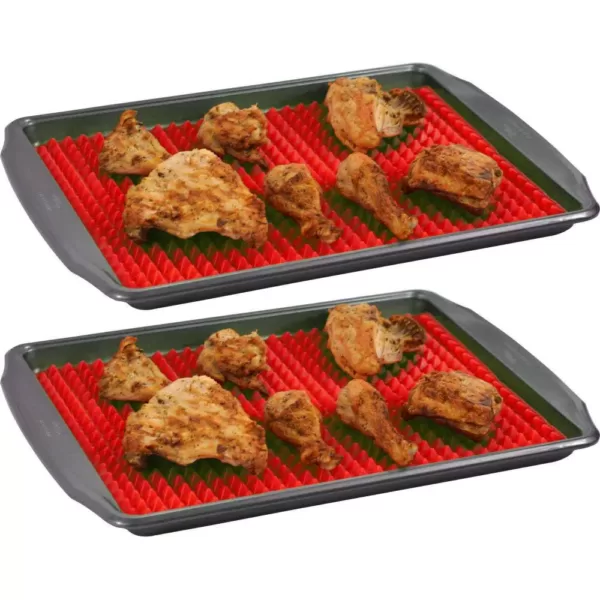 Southern Homewares Healthy Homewares Red Silicone Baking Sheet (2-Pack)