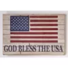 Worth Imports 18 in. Distressed God Bless The USA Wood Sign