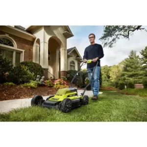 RYOBI 18 in. 40-Volt 2-in-1 Lithium-Ion Cordless Battery Walk Behind Push Mower 4.0 Ah Battery/Charger Included