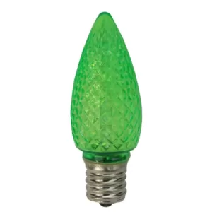 Sienna Incandescent Green C9 LED Faceted Christmas Replacement Bulbs (25-Pack)