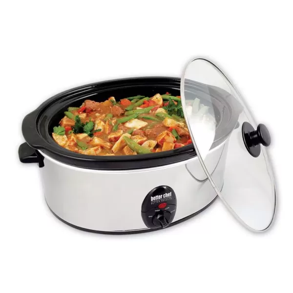 Better Chef 3.7 Qt. Silver Oval Slow Cooker