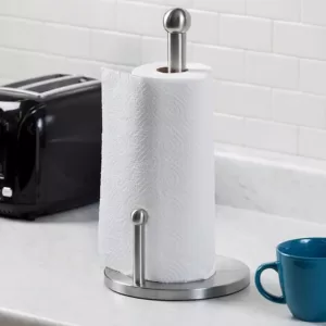 Honey-Can-Do Satin Finish Stainless Steel Paper Towel Holder
