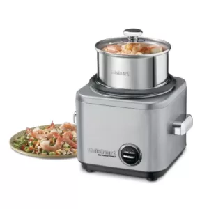 Cuisinart 4-Cup Stainless Steel Rice Cooker with Non-Stick Interior