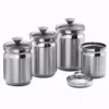 Tramontina Gourmet 4-Piece Stainless Steel Covered Canister Set