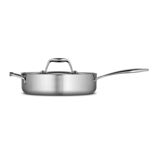 Tramontina Gourmet Tri-Ply Clad 3 qt. Stainless Steel Saute Pan with Lid