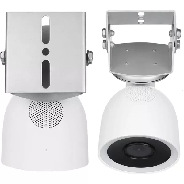 Wasserstein Adjustable Metal Mount for Google Nest Cam IQ Outdoor - Extra Flexibility for Your Nest Cam in Silver