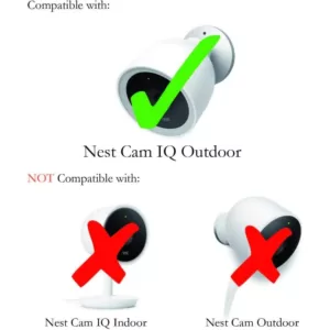 Wasserstein Adjustable Metal Mount for Google Nest Cam IQ Outdoor - Extra Flexibility for Your Nest Cam in Silver