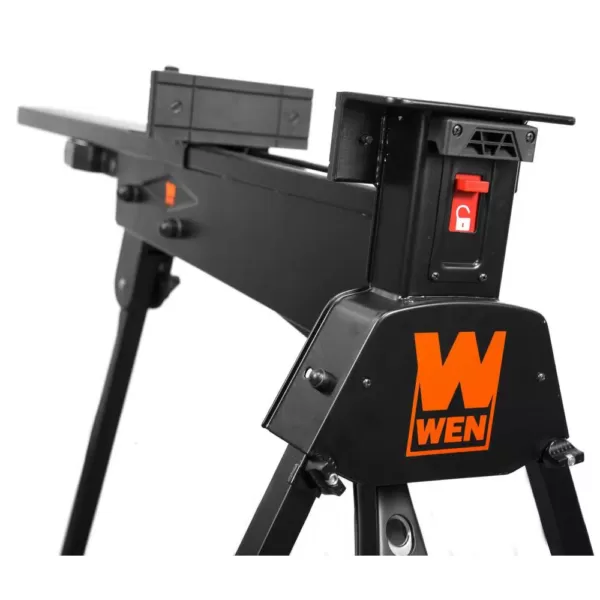 WEN 600 lbs. Capacity Portable Clamping Saw Horse Work Bench with Non-Marring Jaws