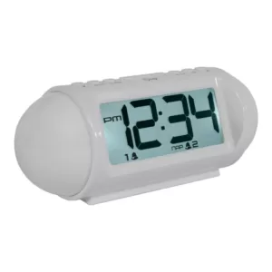 Equity by La Crosse Mood Light 7.25 in. LED Alarm Table Clock with Nature Sounds and MP3 Aux-Input