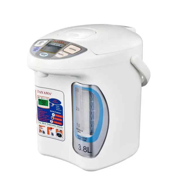 Tayama 16 Cup White Electric Thermo Dispenser with Wide Angle Water Level Window