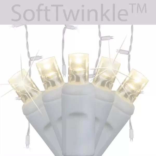 Wintergreen Lighting SoftTwinkle 7 ft. 70-Light LED Warm White Icicle Light Set