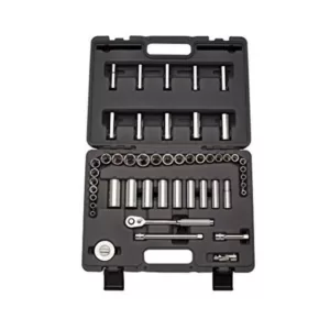 Wright Tool 1/4 in. Drive 6-Point Standard Metric and SAE Deep Socket Set (49-Piece)